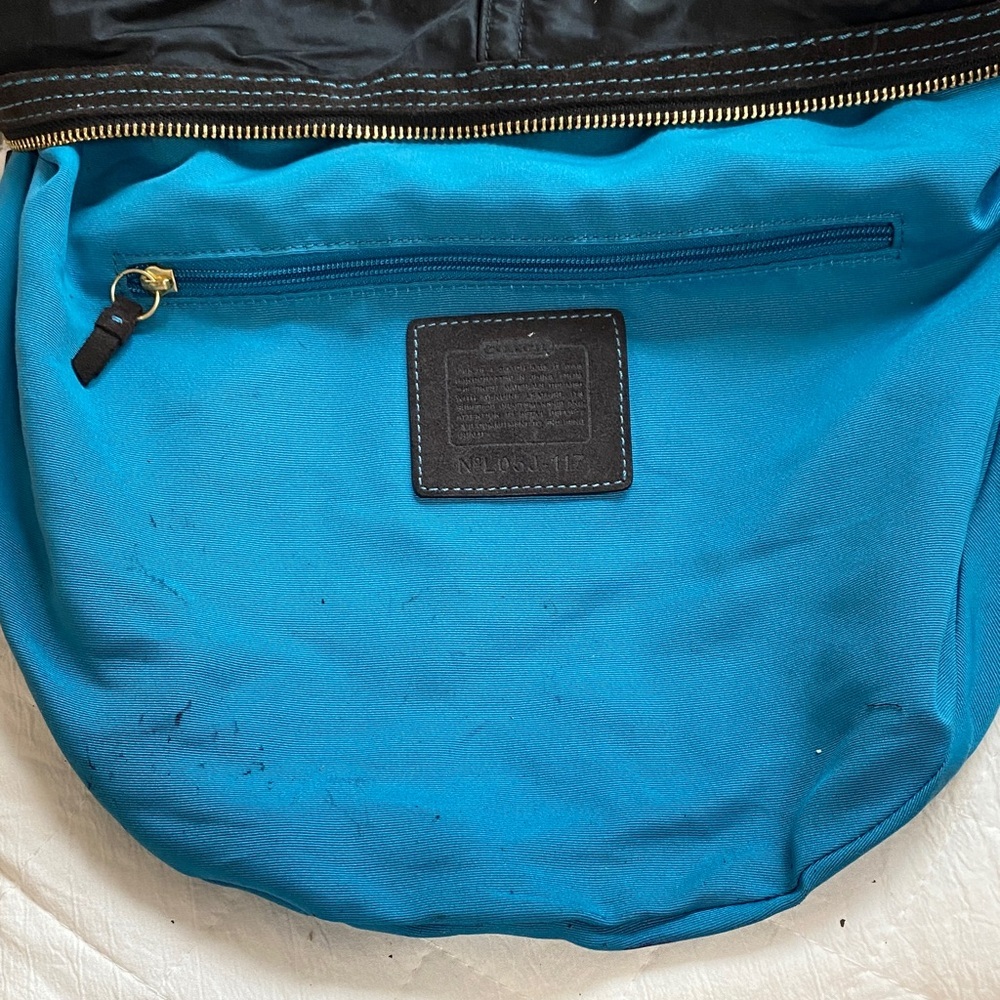 Coach Vintage Black Hobo Bag with Gold Accents - Picture 9 of 11